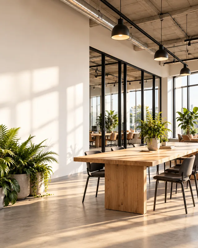 Illustrative open workplace for an outcome-focused Meta Ads creative.