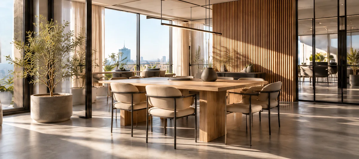 Illustrative workplace-fit-out offer used in a Meta Ads planning example.